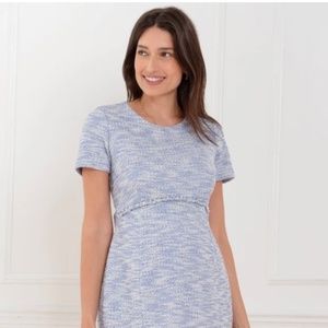 Seraphine Blue Tweed Dress